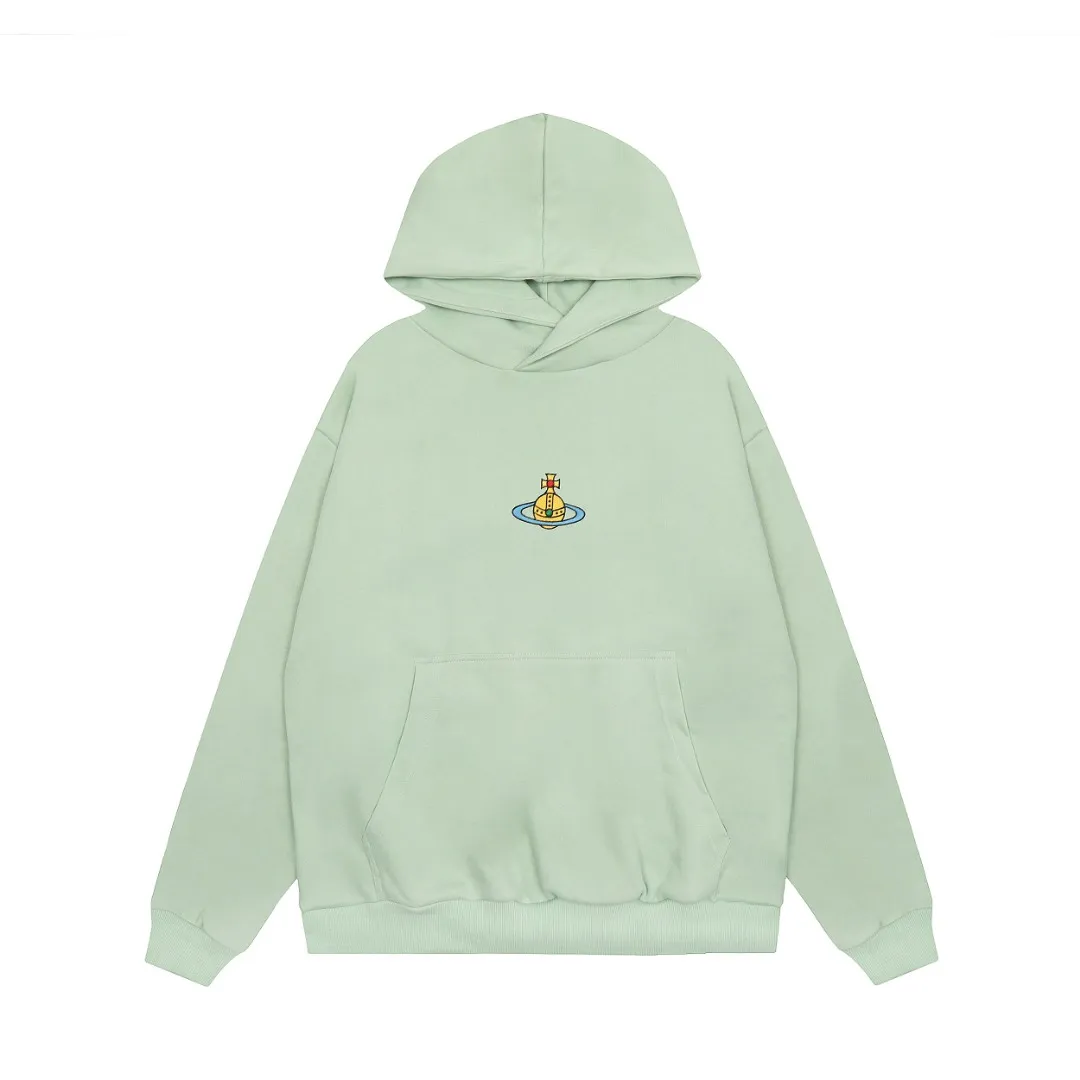VIVI870# "Exclusive hot style" vivienne west wood West Queen Vivienne Saturn classic winning hooded sweatshirt 2024 top hot style No need to say more, just open the details directly YB mold opening Correct seam collar details ⚠️The authentic product is the seam threaded neckline, there is no collar strip. Our family only makes the right version of the product. We are careful to make sure that the first release of the Queen Mother of the whole network is correct. The entire series of correct accessories and every detail is completely restored. Straight up to full Size: XS-L